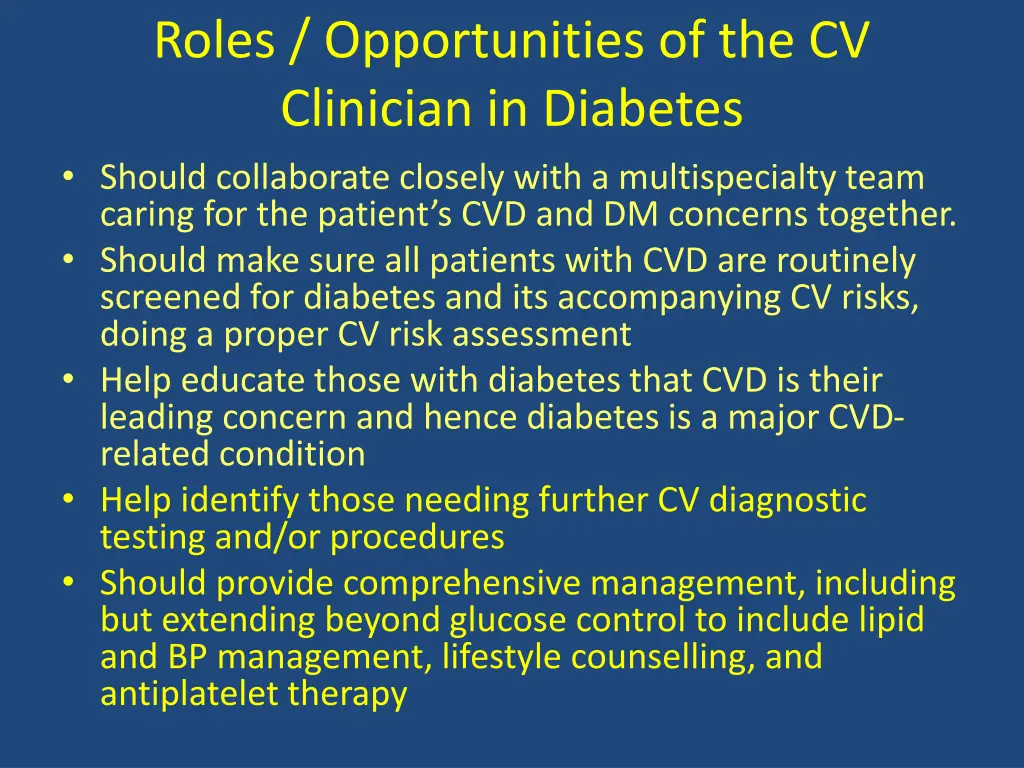 roles opportunities of the cv clinician 2