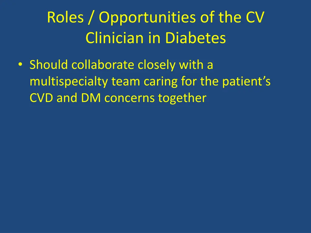 roles opportunities of the cv clinician