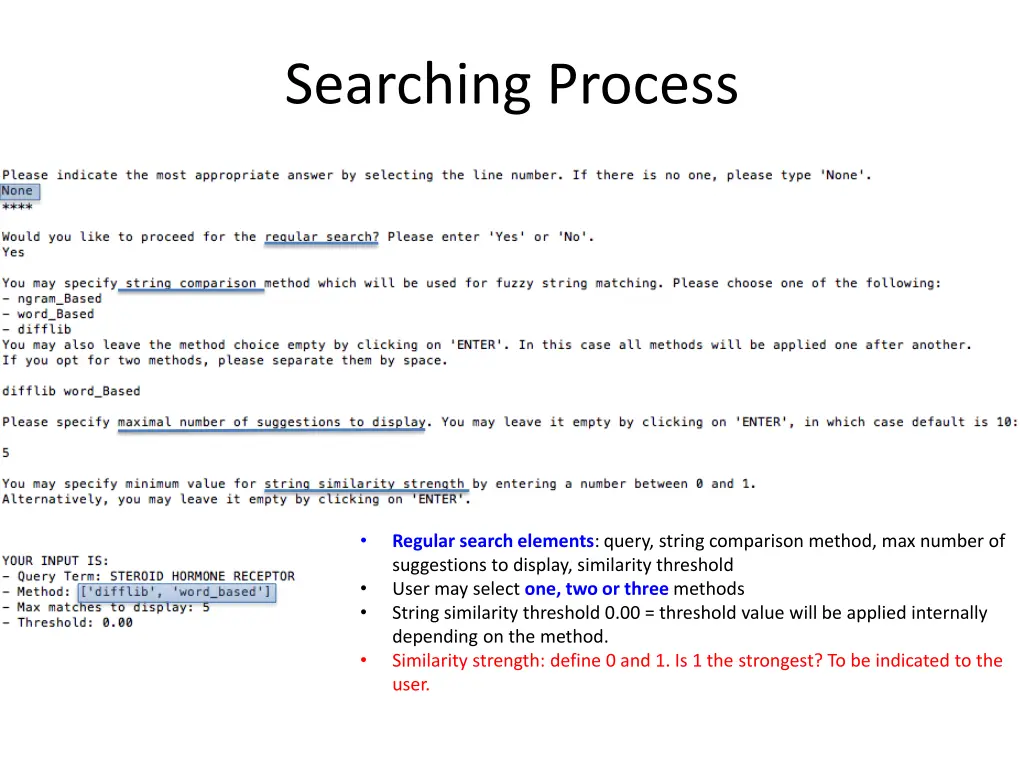 searching process