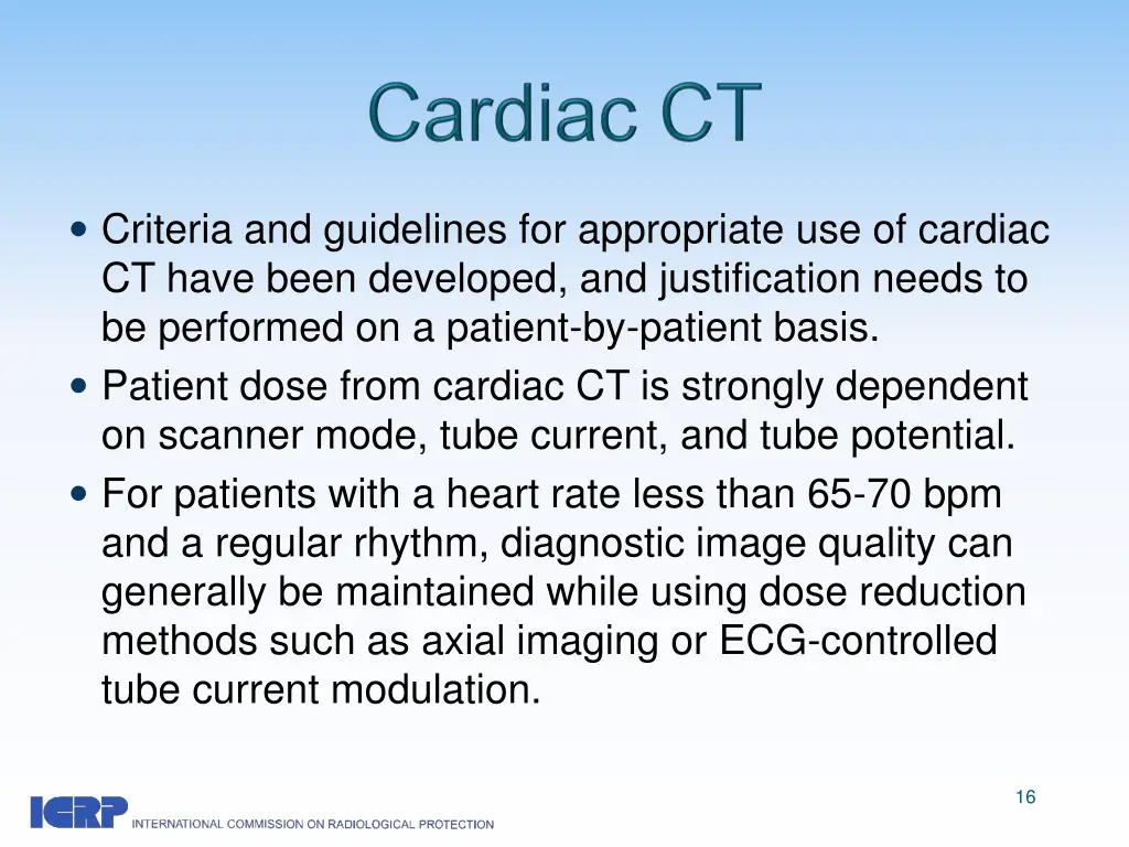 criteria and guidelines for appropriate