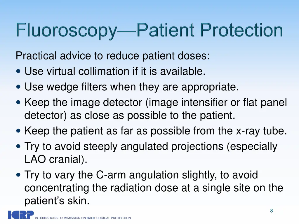 practical advice to reduce patient doses 2