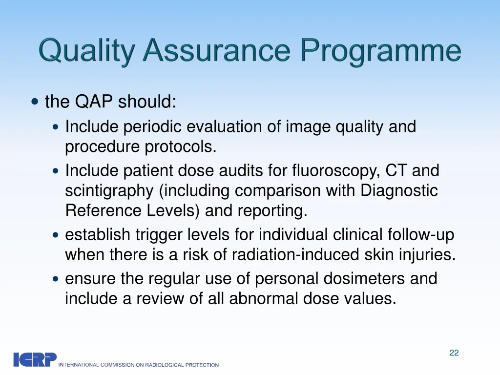 the qap should include periodic evaluation