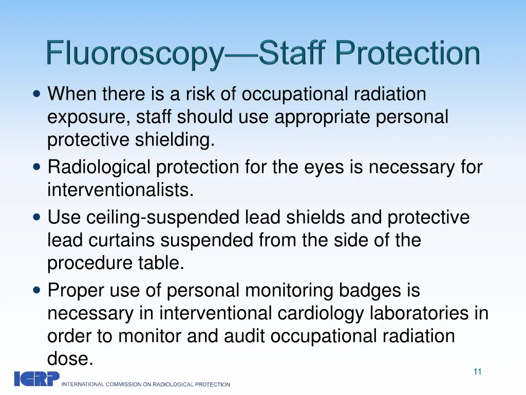 when there is a risk of occupational radiation