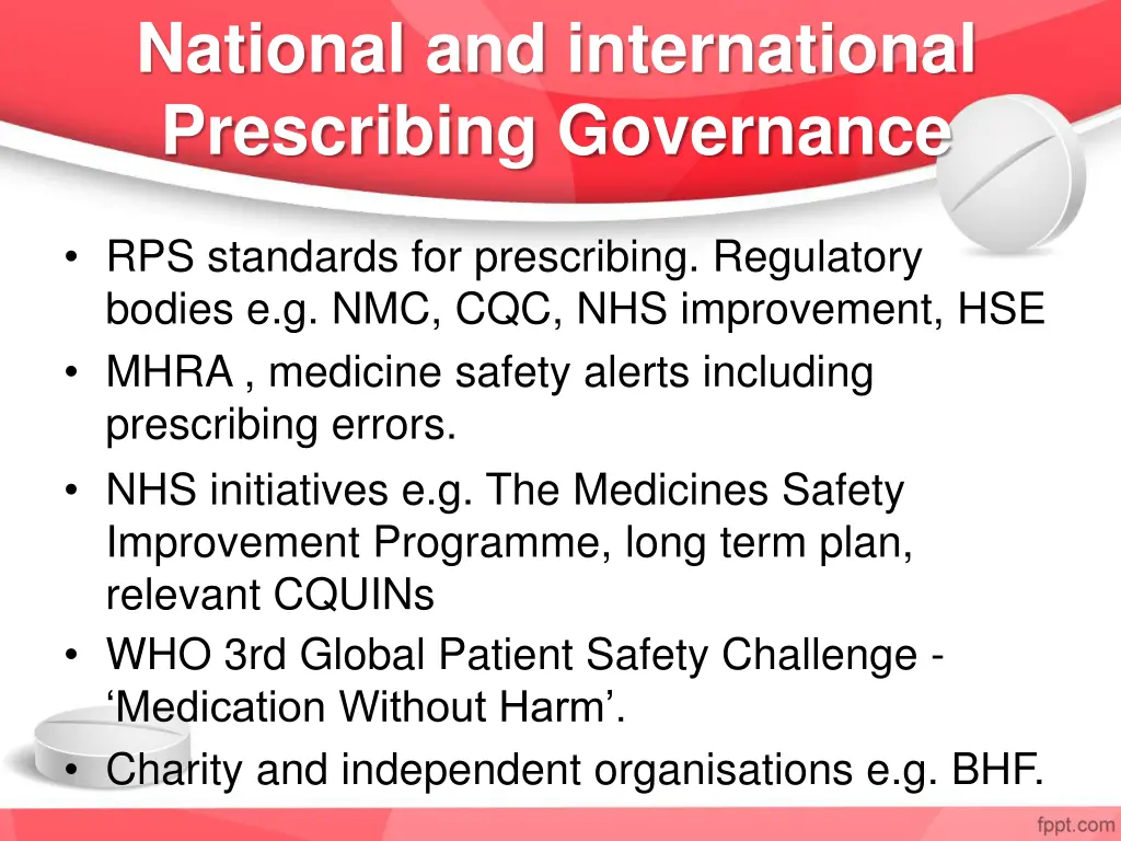 national and international prescribing governance