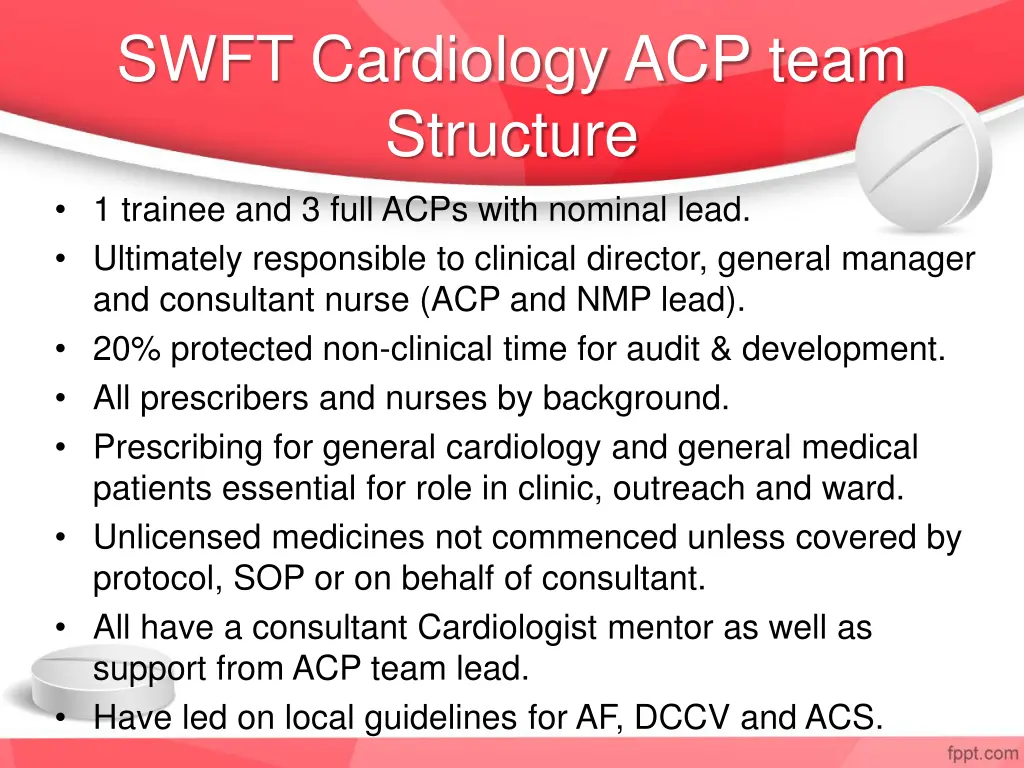 swft cardiology acp team structure