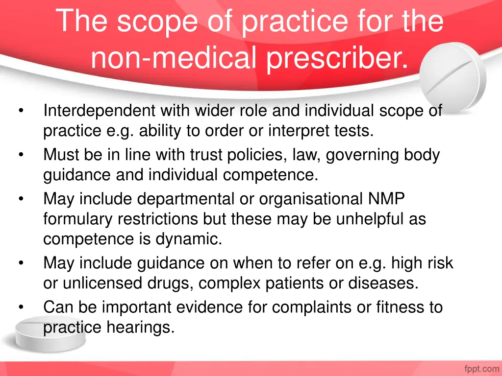 the scope of practice for the non medical