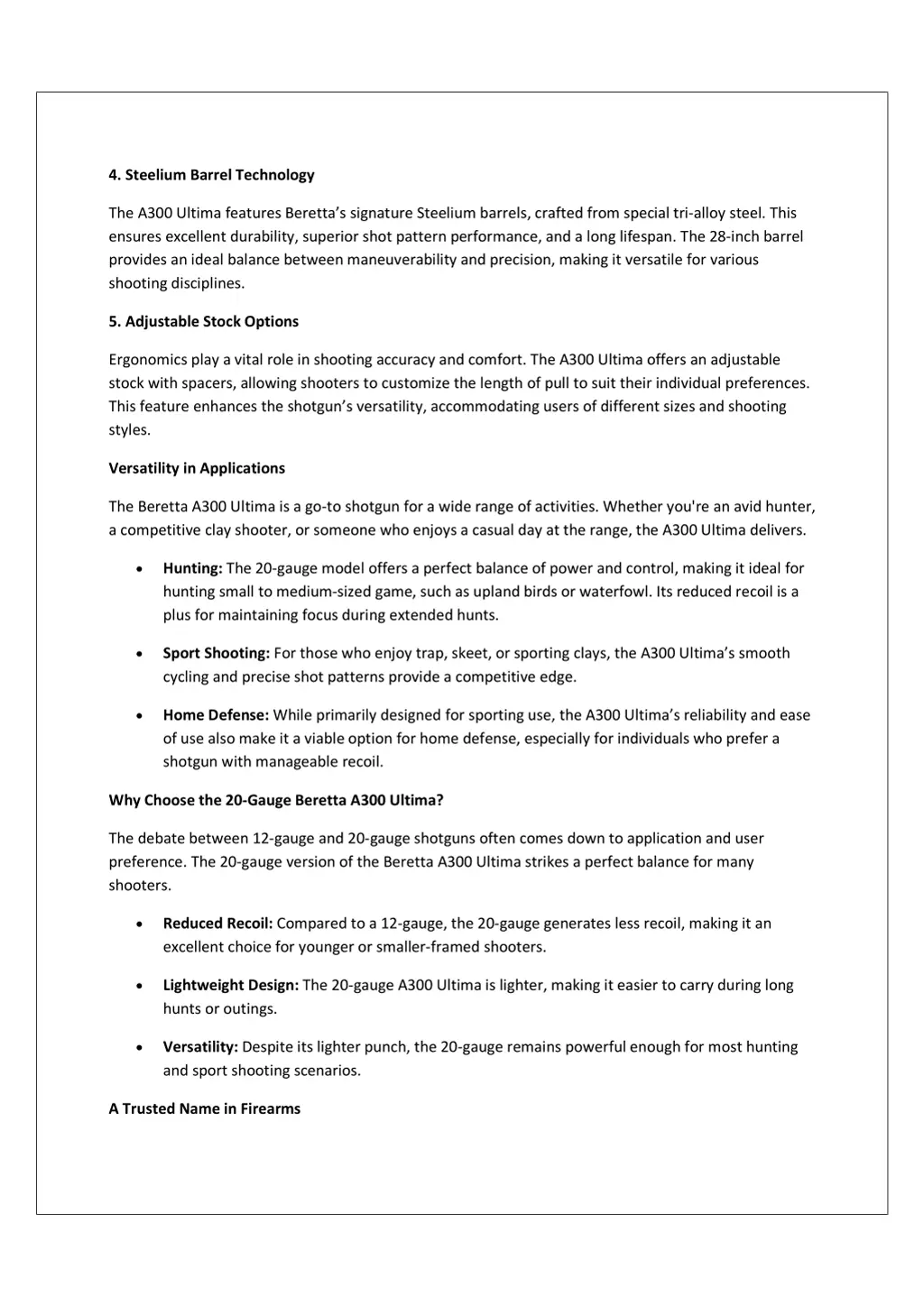 4 steelium barrel technology