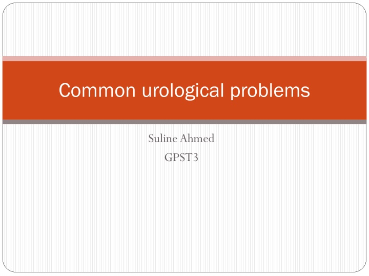 common urological problems