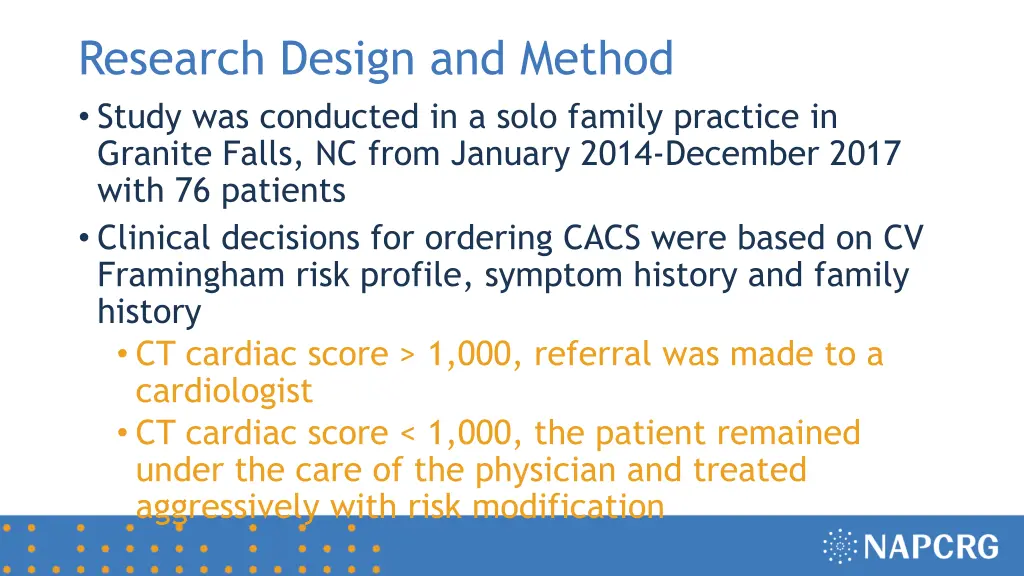 research design and method study was conducted