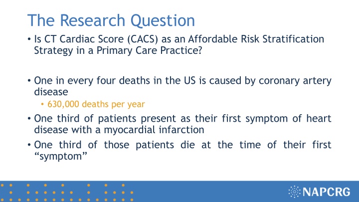 the research question is ct cardiac score cacs