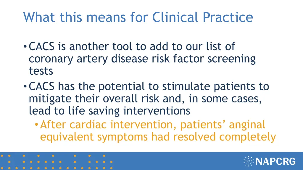 what this means for clinical practice