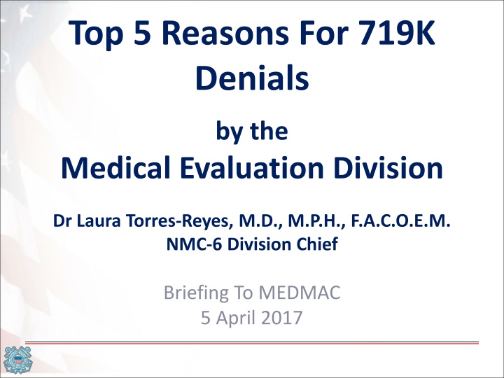 top 5 reasons for 719k denials