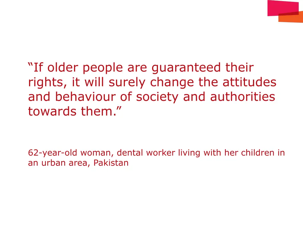 if older people are guaranteed their rights