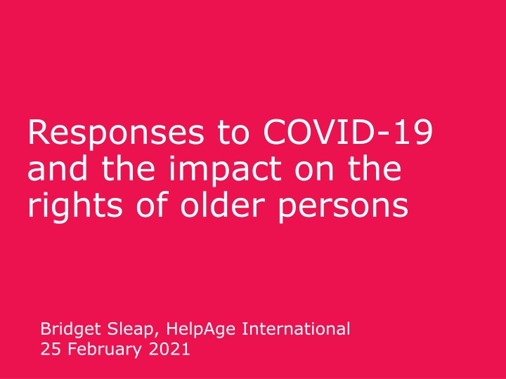 responses to covid 19 and the impact