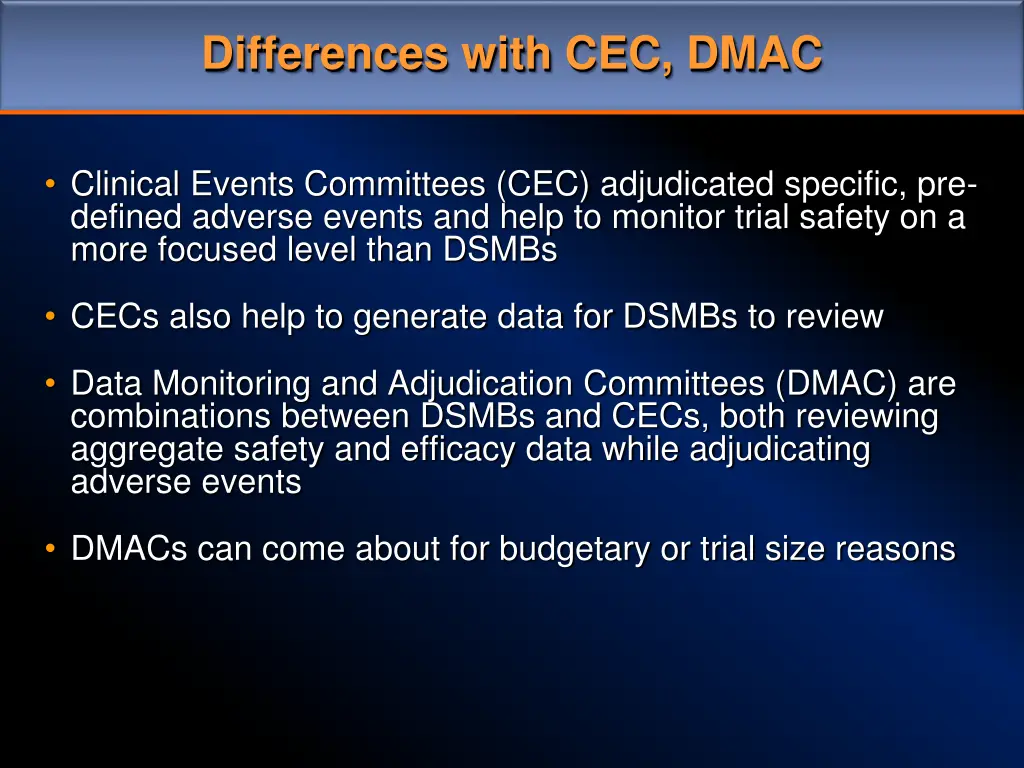 differences with cec dmac