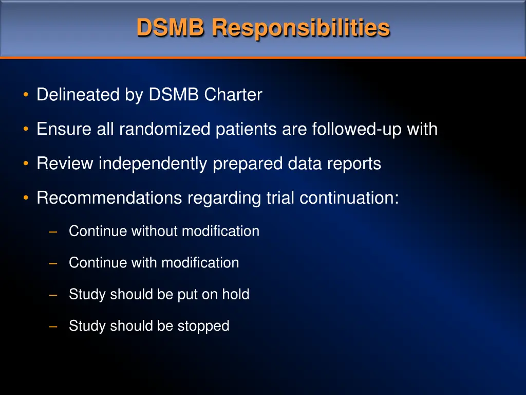 dsmb responsibilities