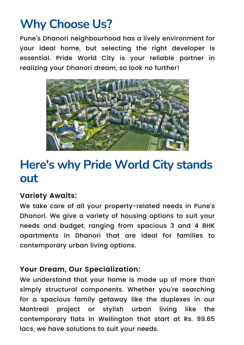 why choose us pune s dhanori neighbourhood