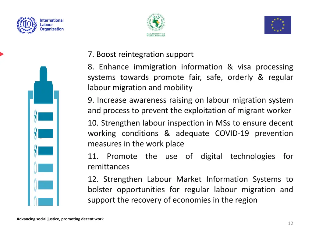 7 boost reintegration support 8 enhance