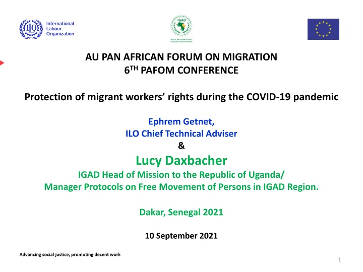 au pan african forum on migration 6 th pafom