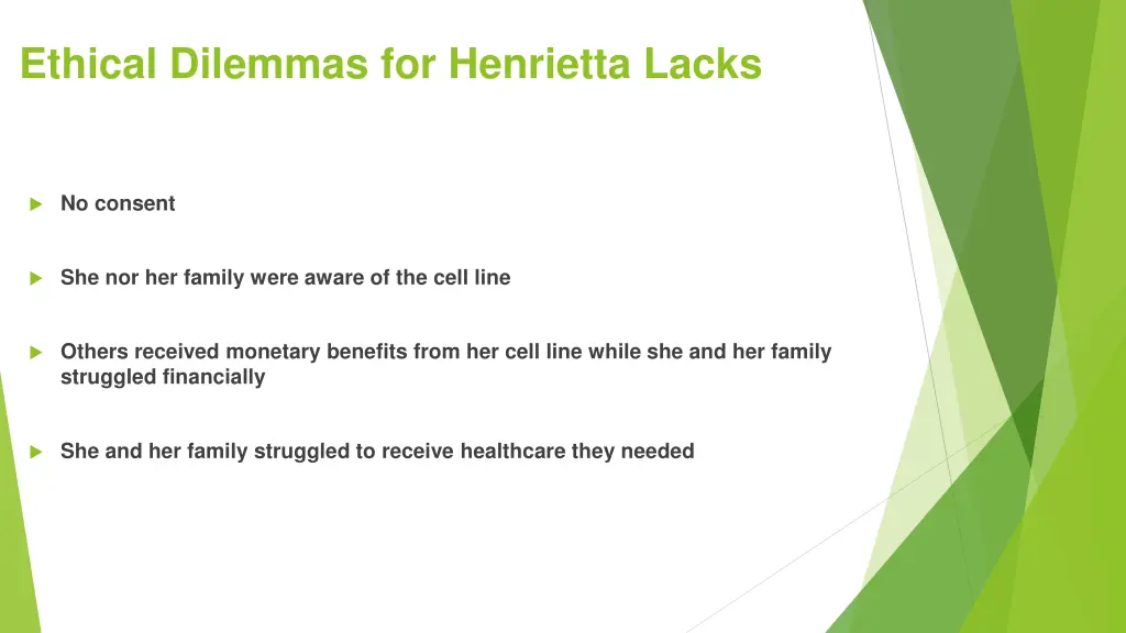 ethical dilemmas for henrietta lacks