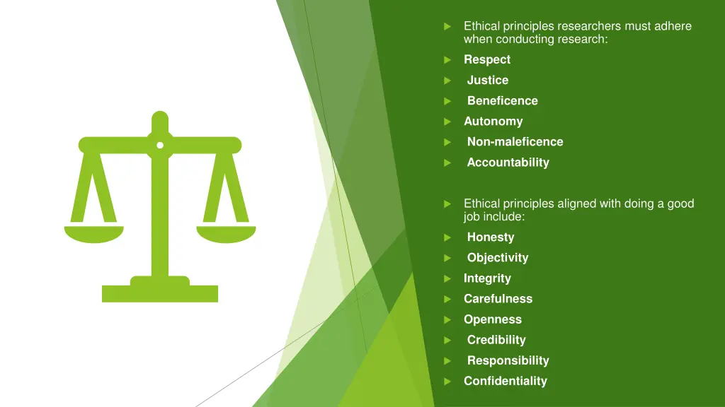 ethical principles researchers must adhere when