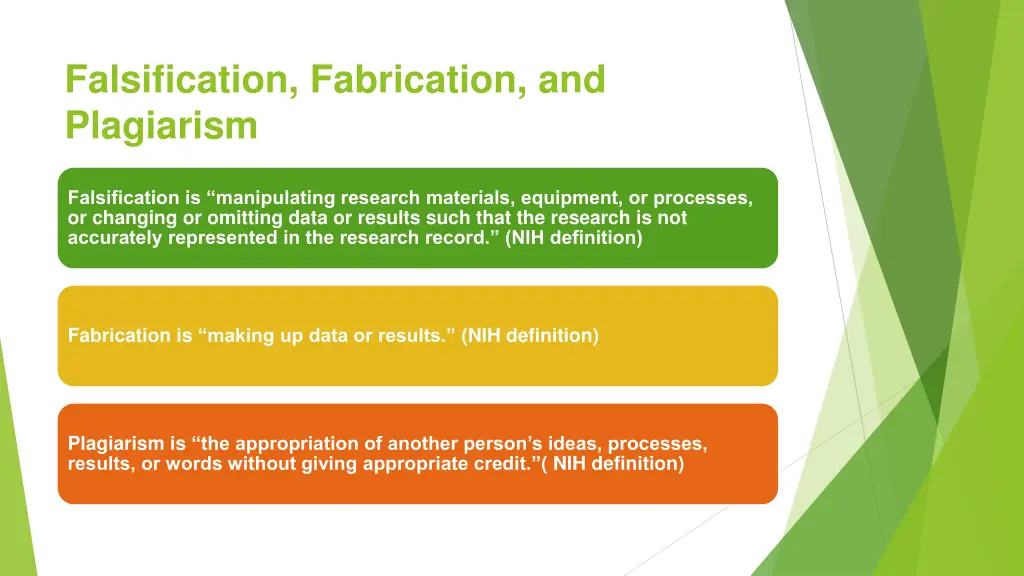 falsification fabrication and plagiarism