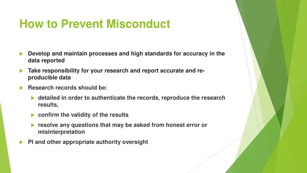 how to prevent misconduct