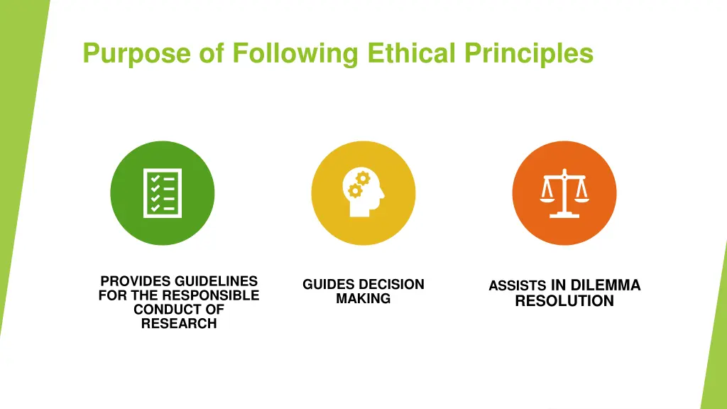 purpose of following ethical principles