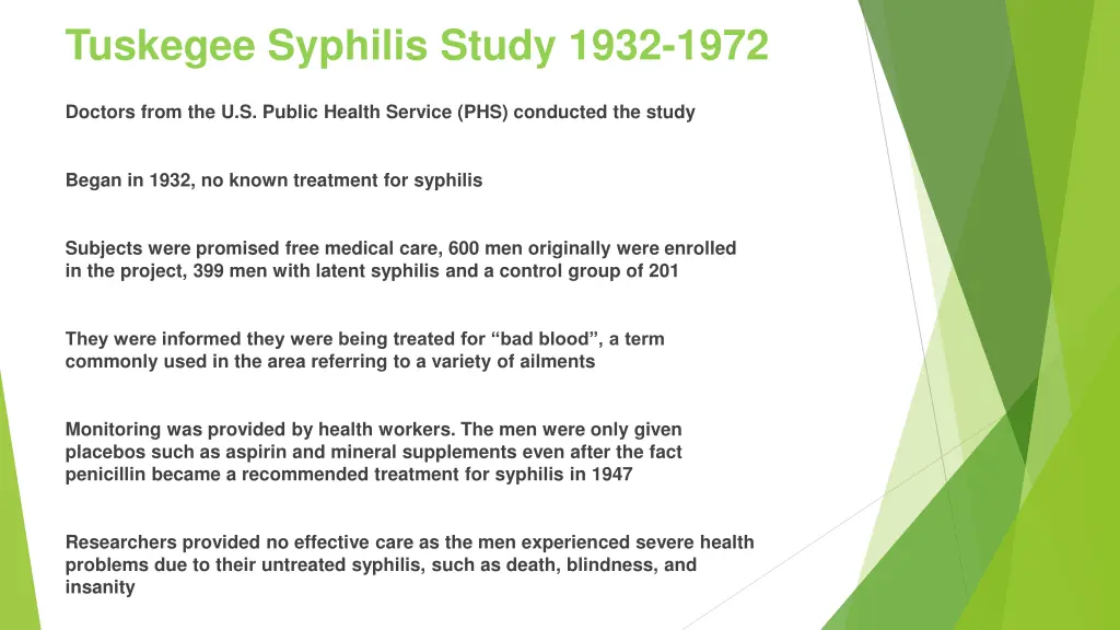 tuskegee syphilis study 1932 1972