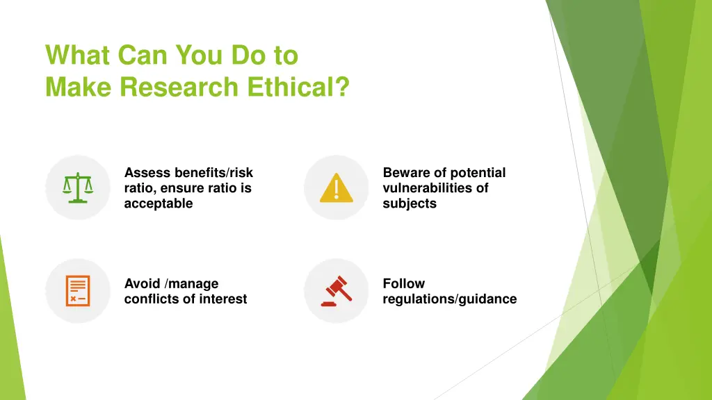 what can you do to make research ethical