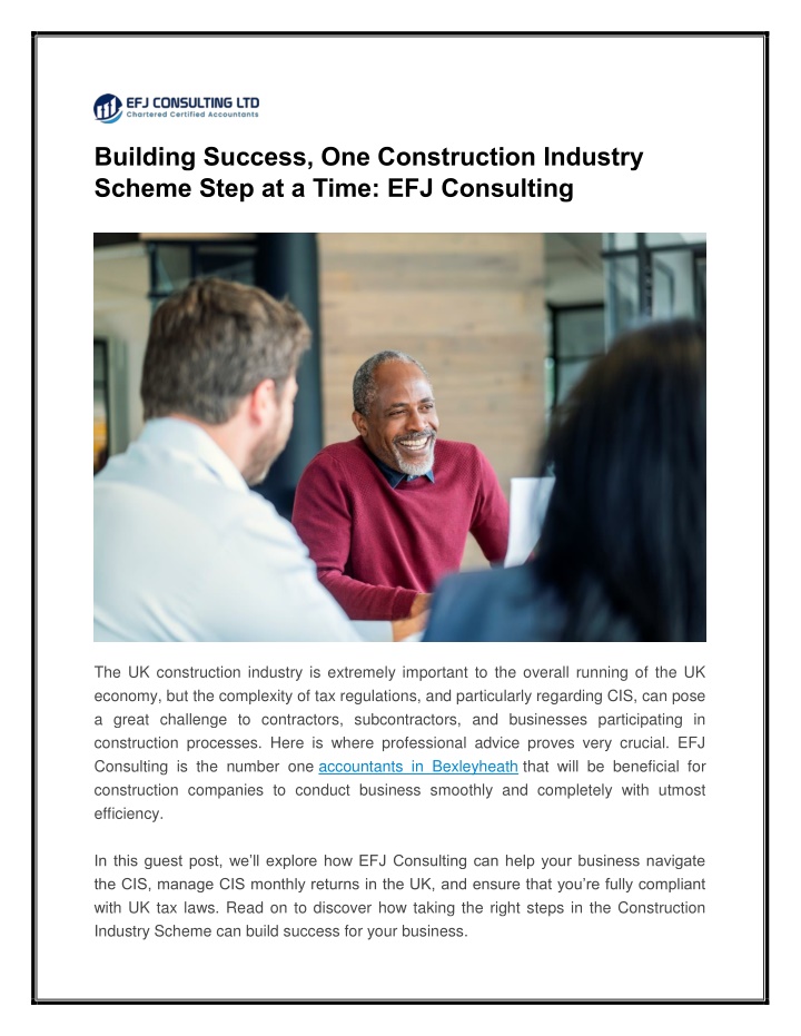 building success one construction industry scheme