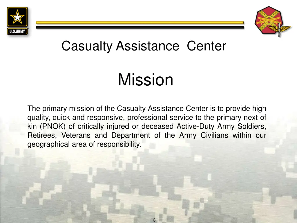 casualty assistance center