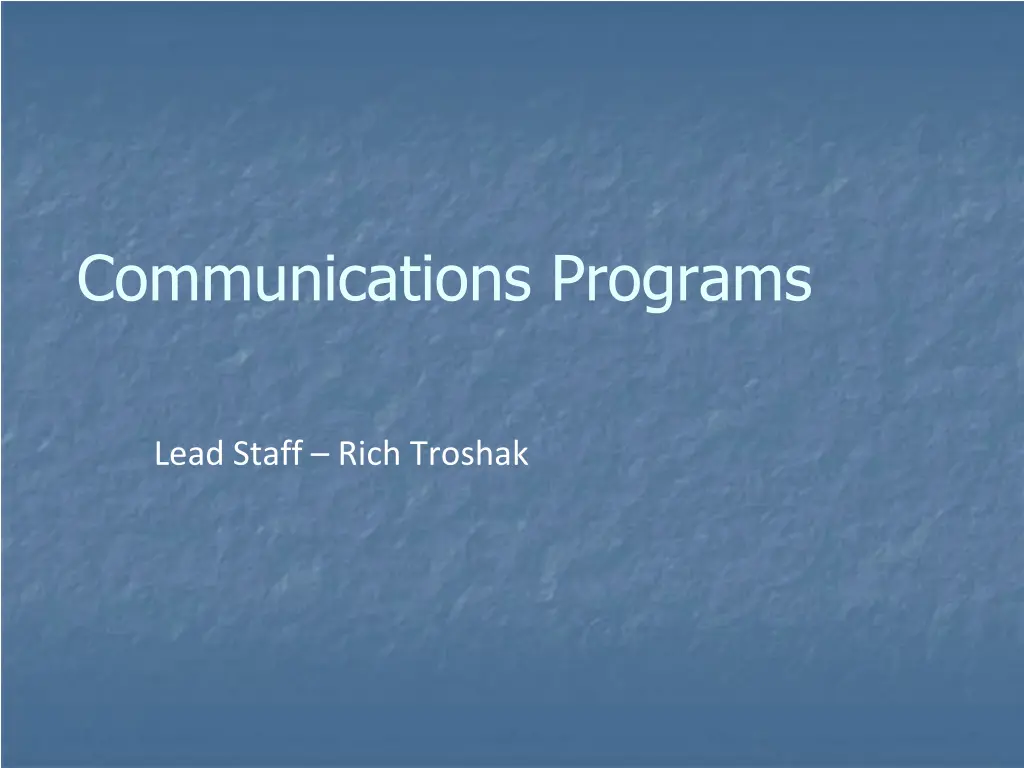 communications programs