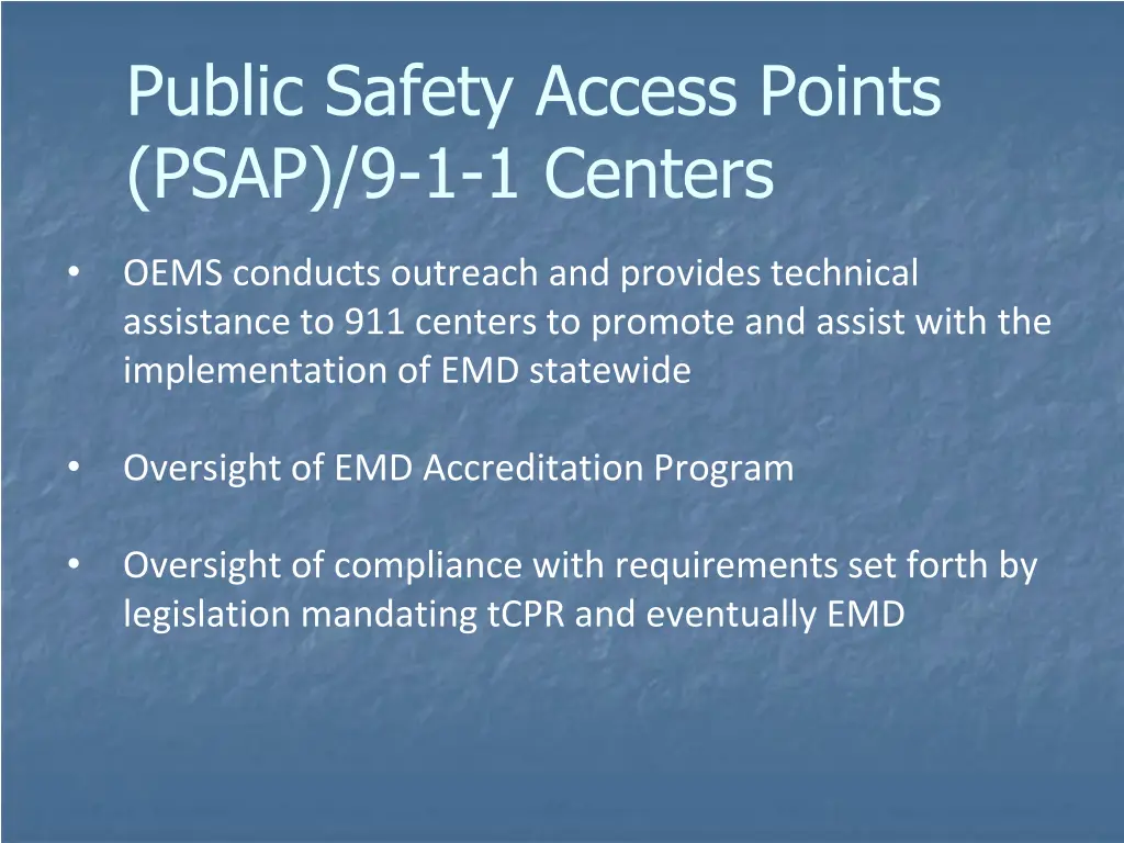 public safety access points psap 9 1 1 centers