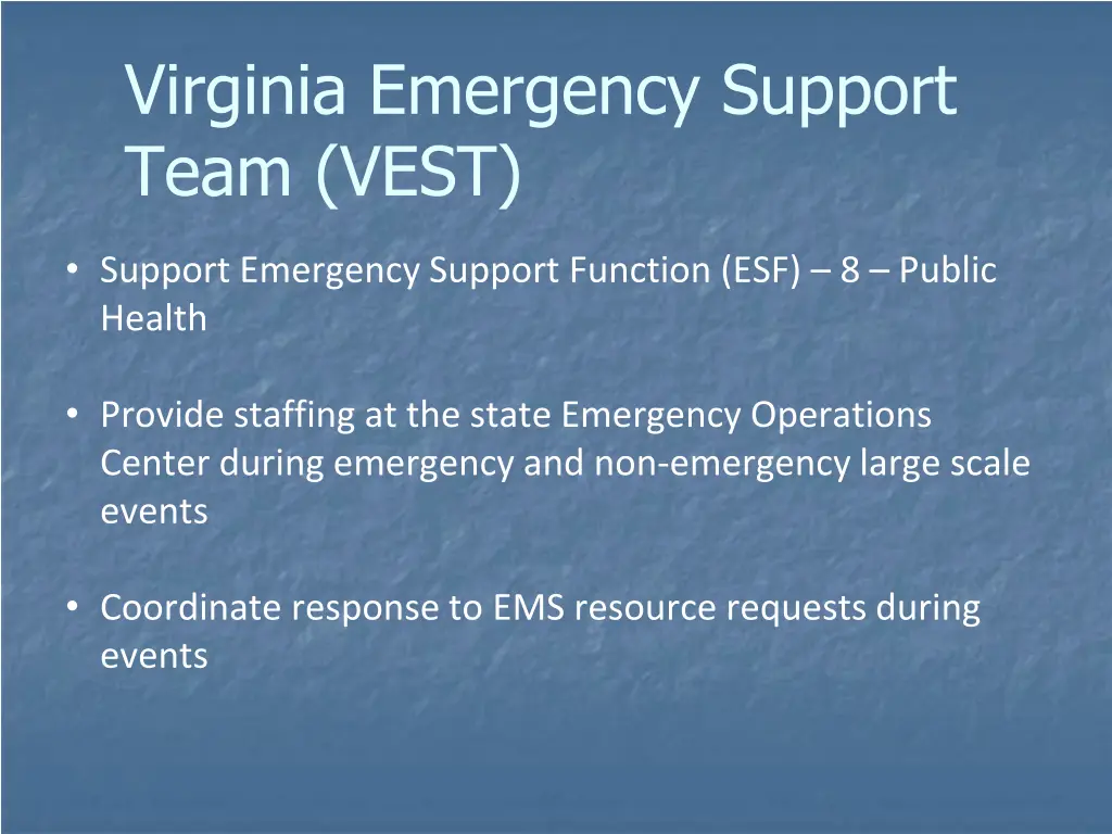 virginia emergency support team vest