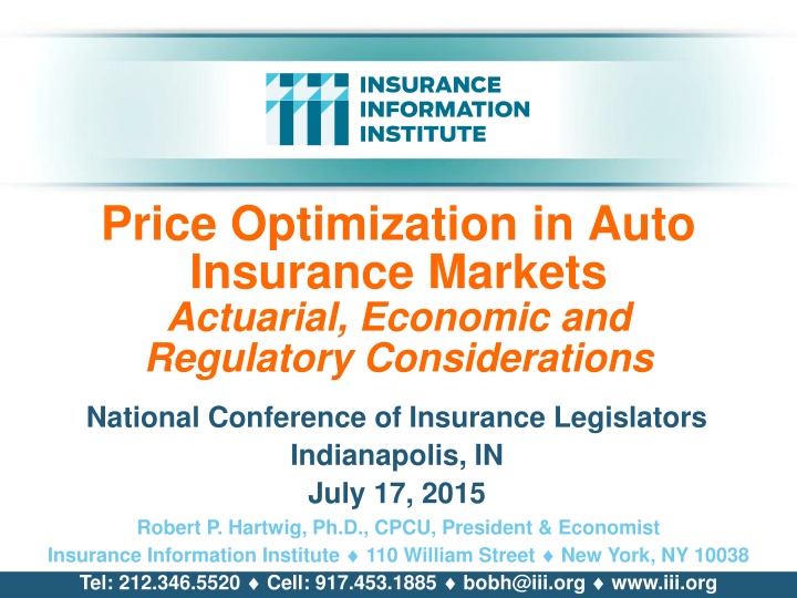 price optimization in auto insurance markets