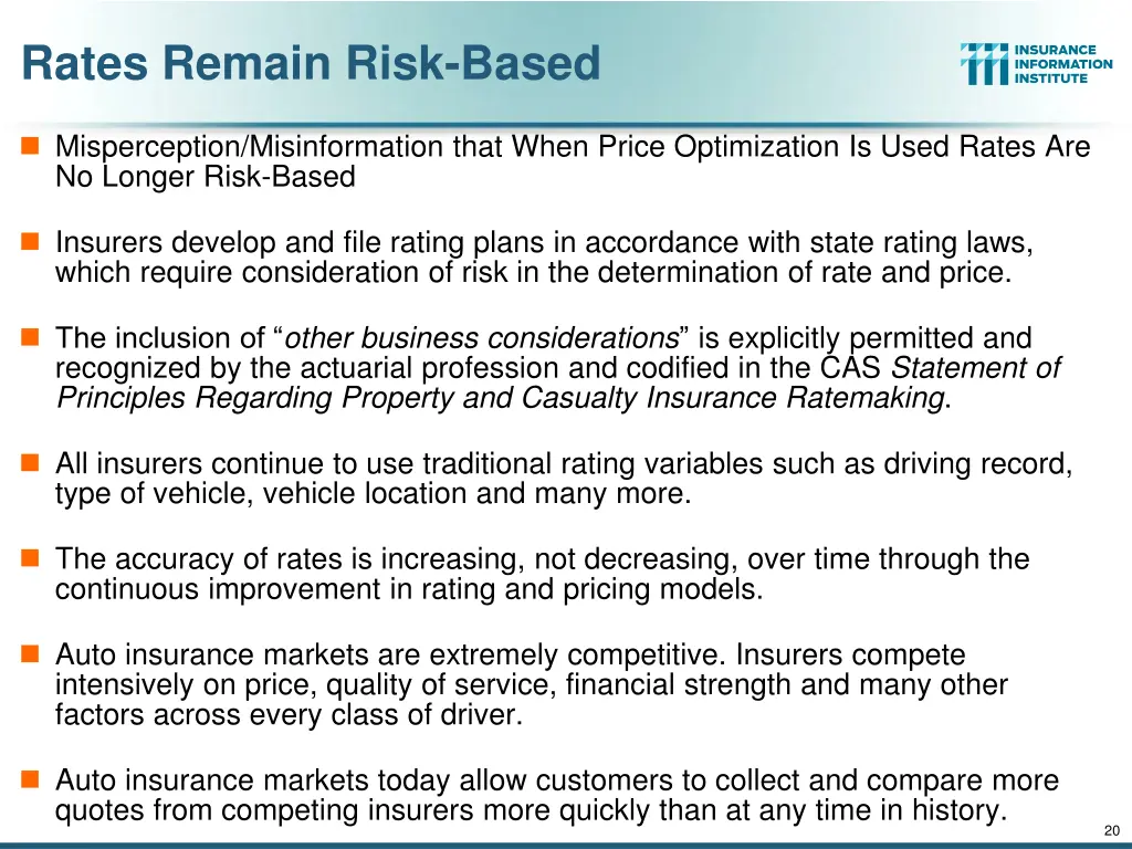 rates remain risk based