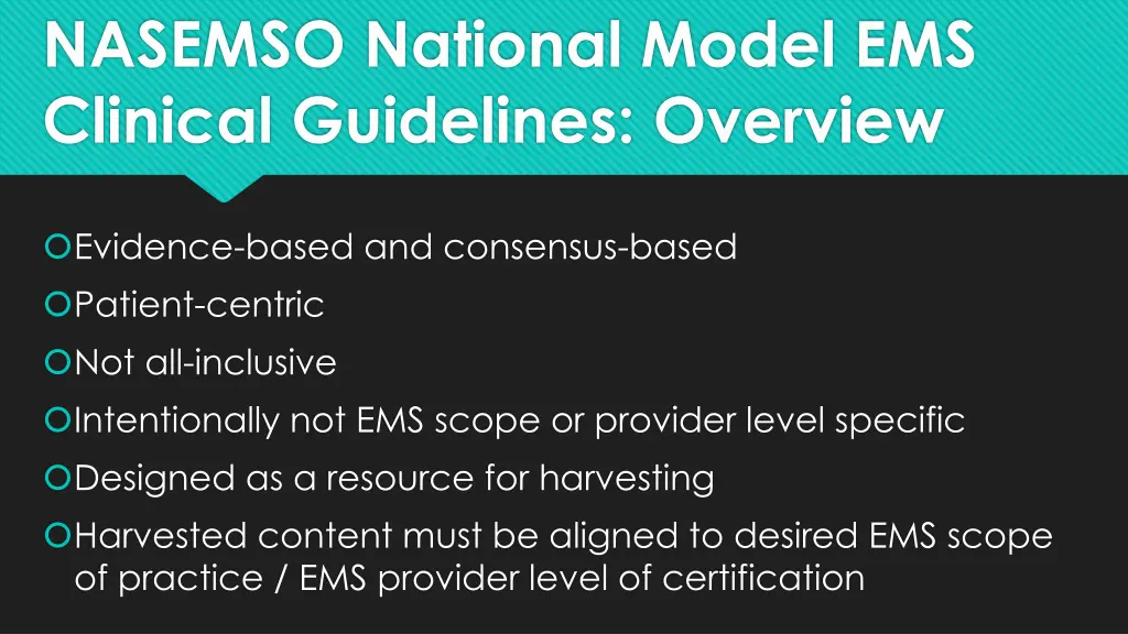 nasemso national model ems clinical guidelines