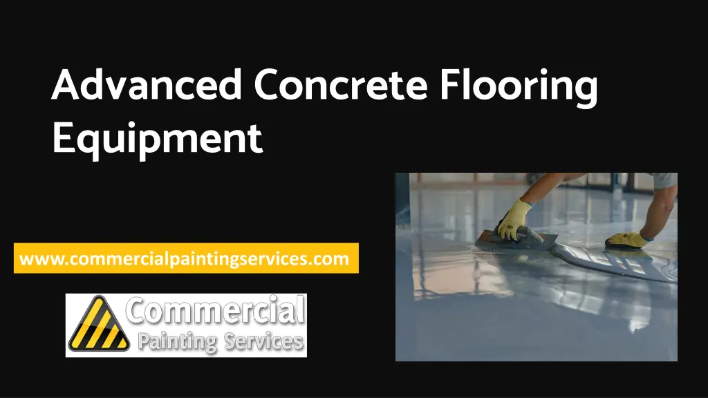 advanced concrete flooring equipment