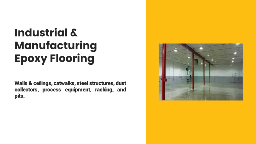 industrial manufacturing epoxy flooring