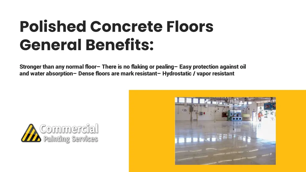 polished concrete floors general benefits