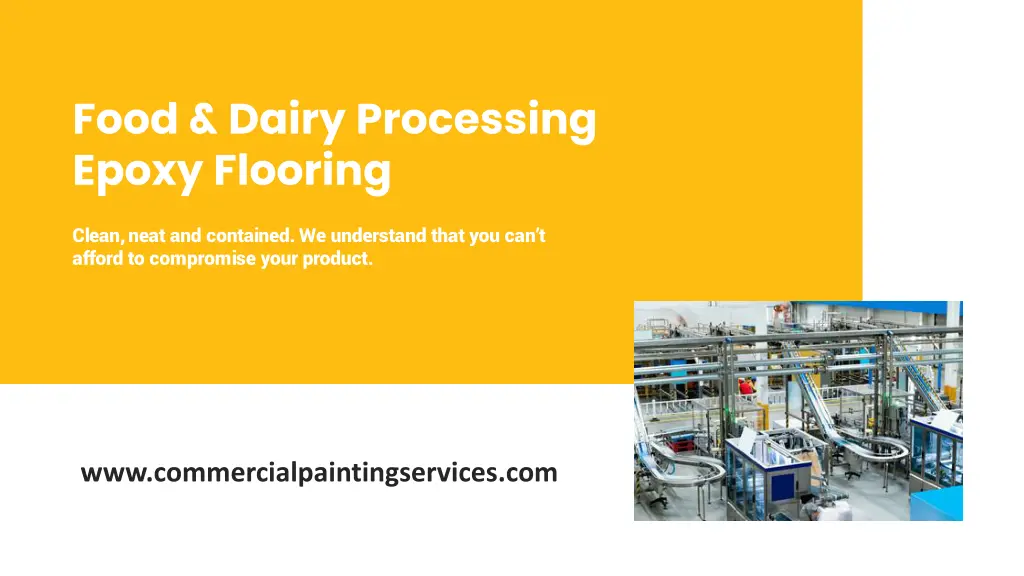 food dairy processing epoxy flooring