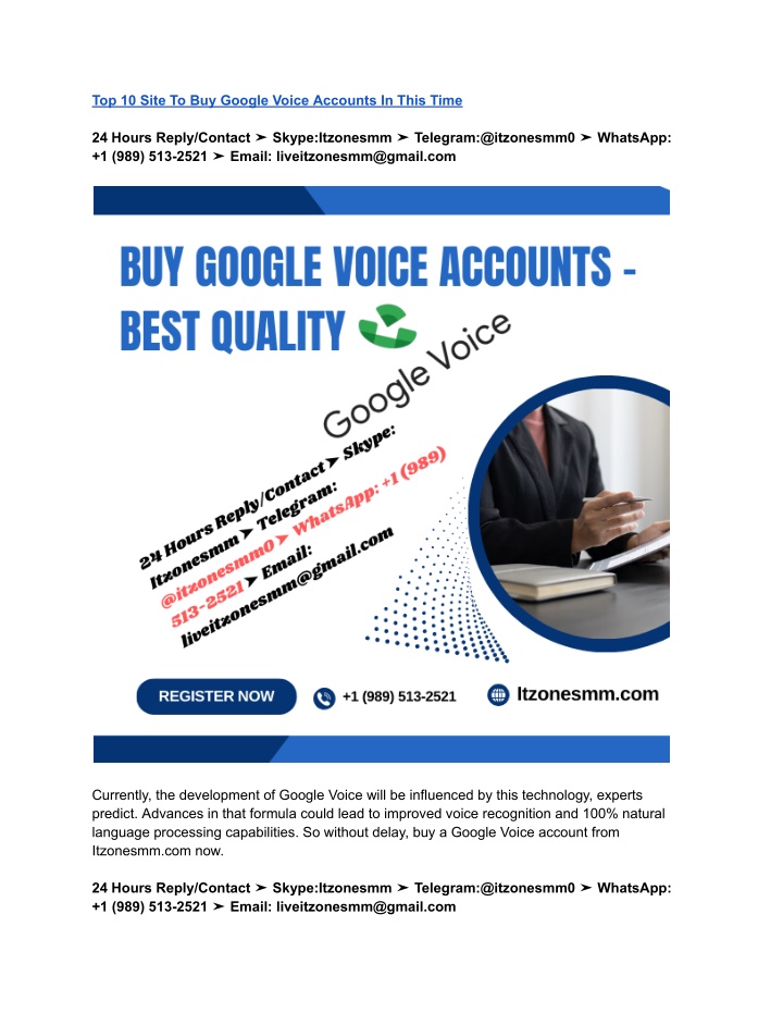 top 10 site to buy google voice accounts in this