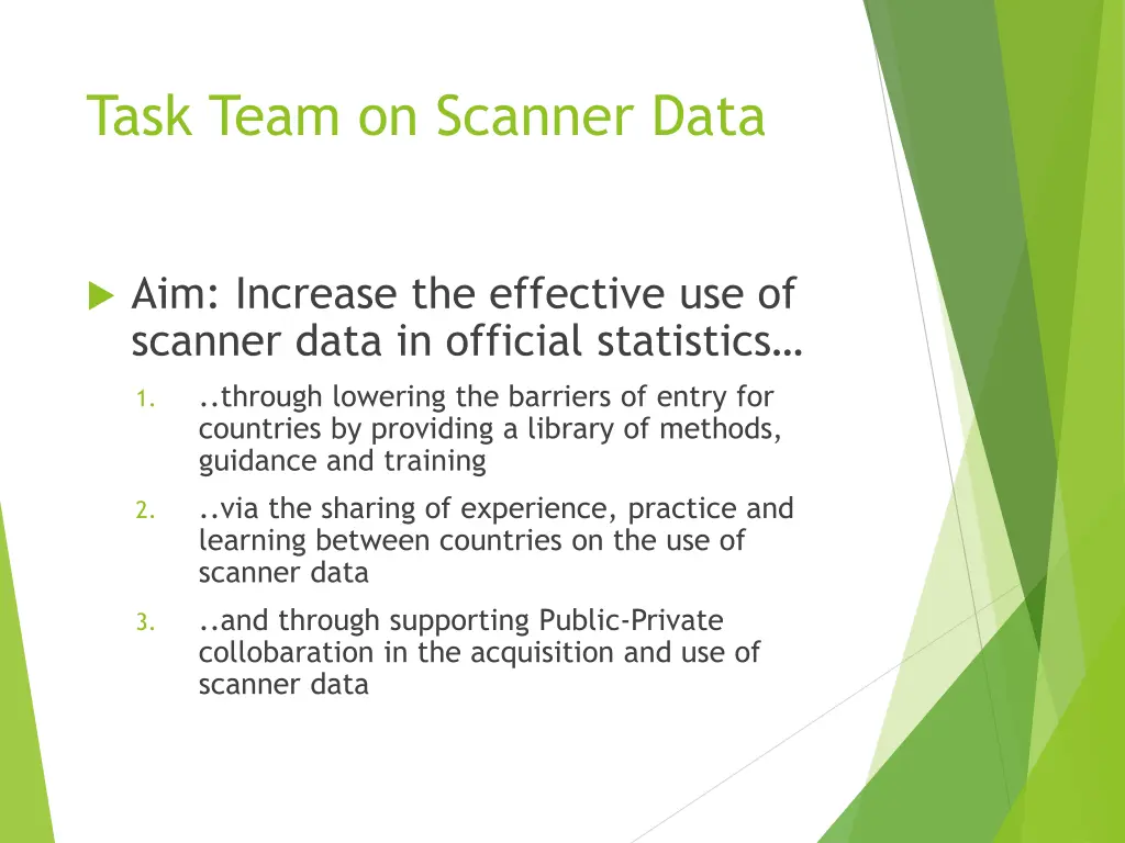 task team on scanner data 1