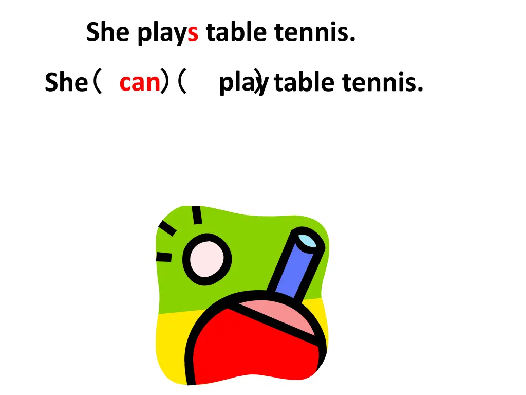 she plays table tennis