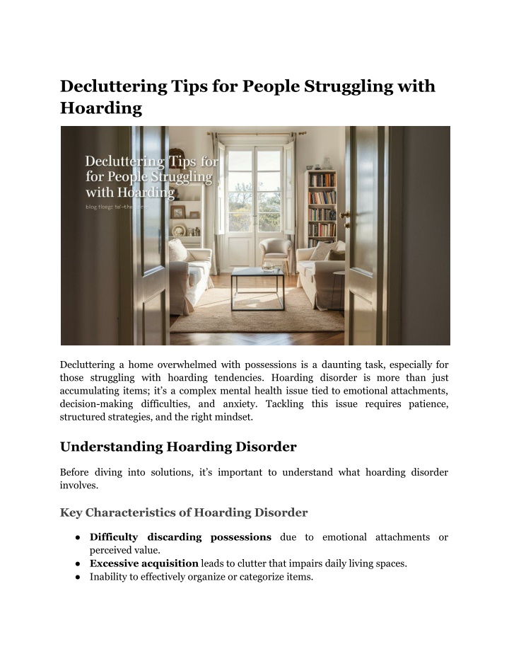 decluttering tips for people struggling with