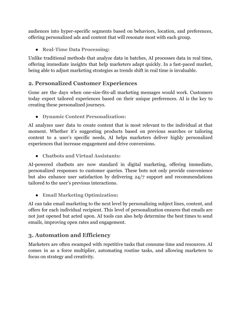 audiences into hyper specific segments based