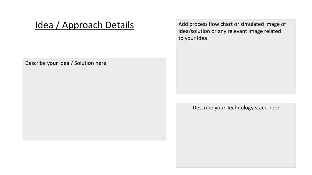 idea approach details