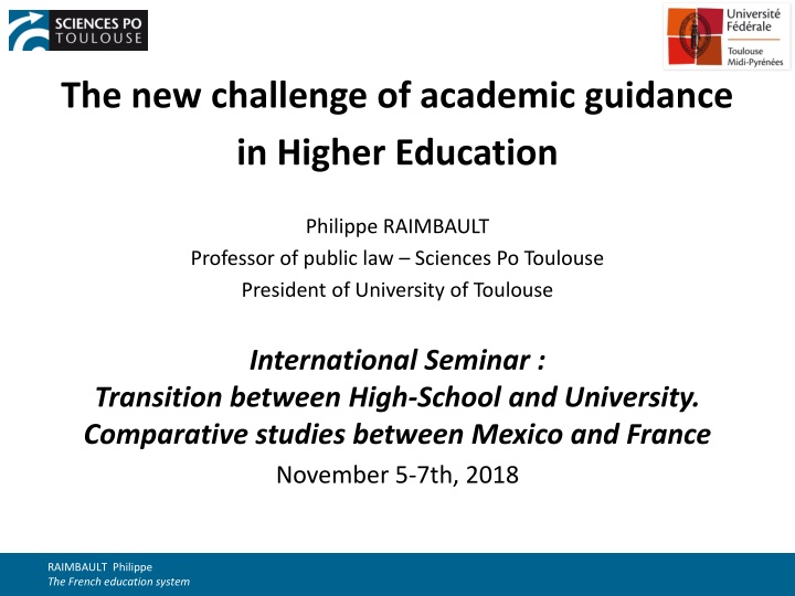 the new challenge of academic guidance in higher