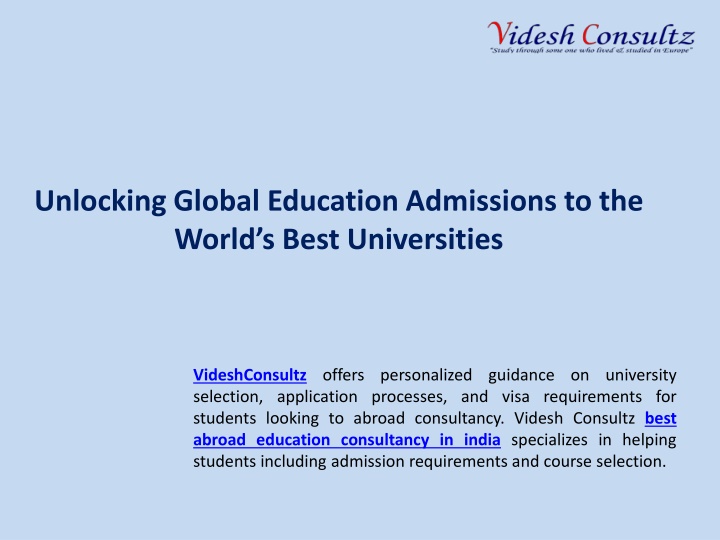 unlocking global education admissions